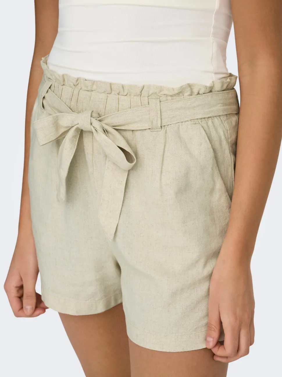 JDYSAY Medelhög midja Normal passform Linne Shorts