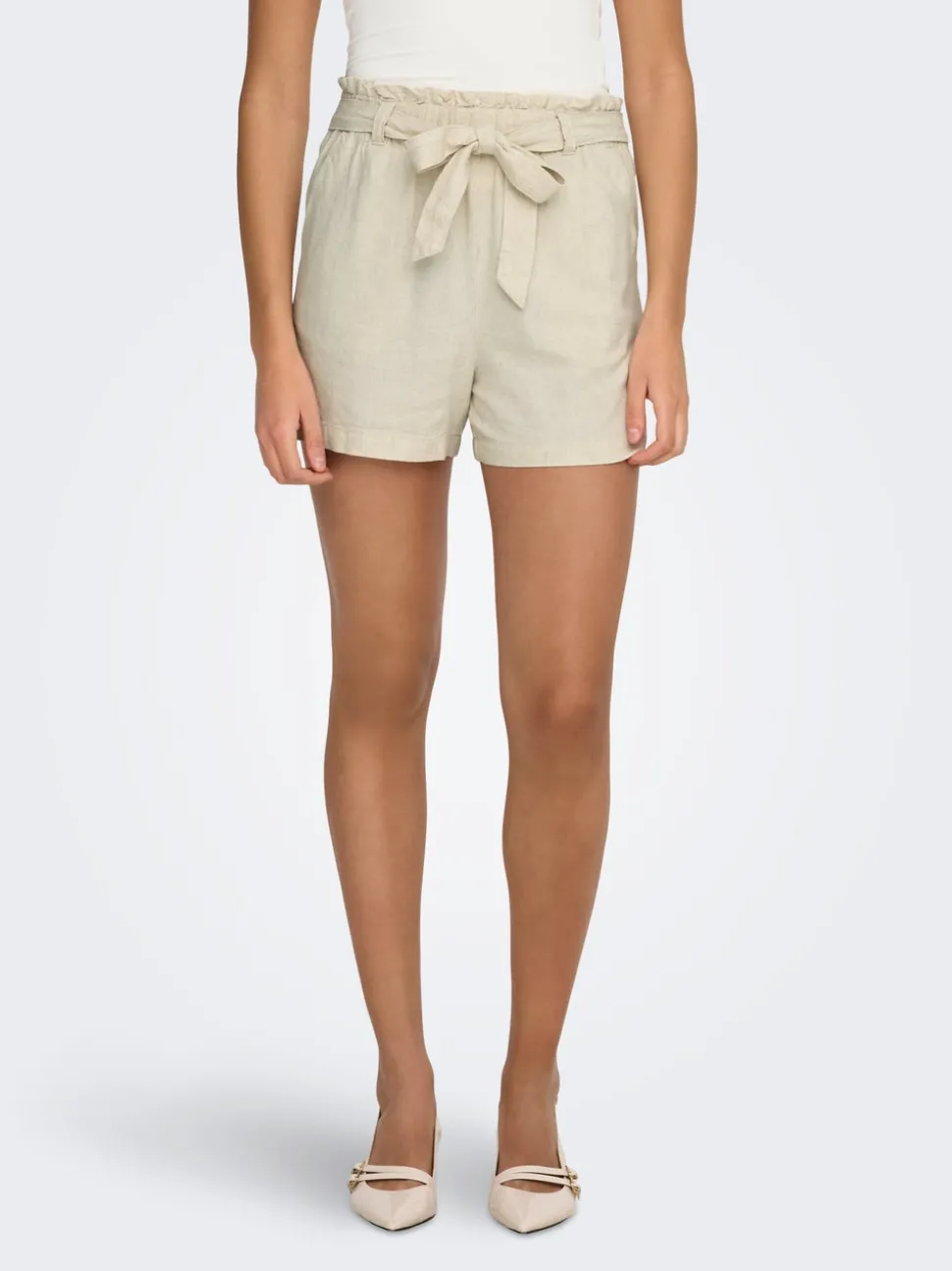 JDYSAY Medelhög midja Normal passform Linne Shorts