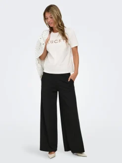 JDYTANJA Utsvängd passform Byxor med vida ben
