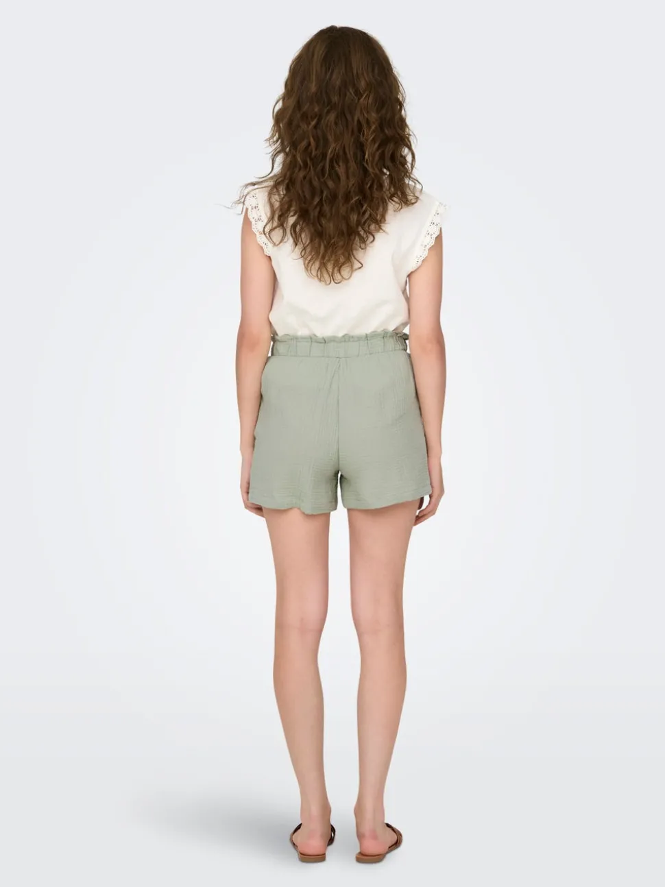 JDYTHEIS Medelhög midja Normal passform Paperbag-shorts