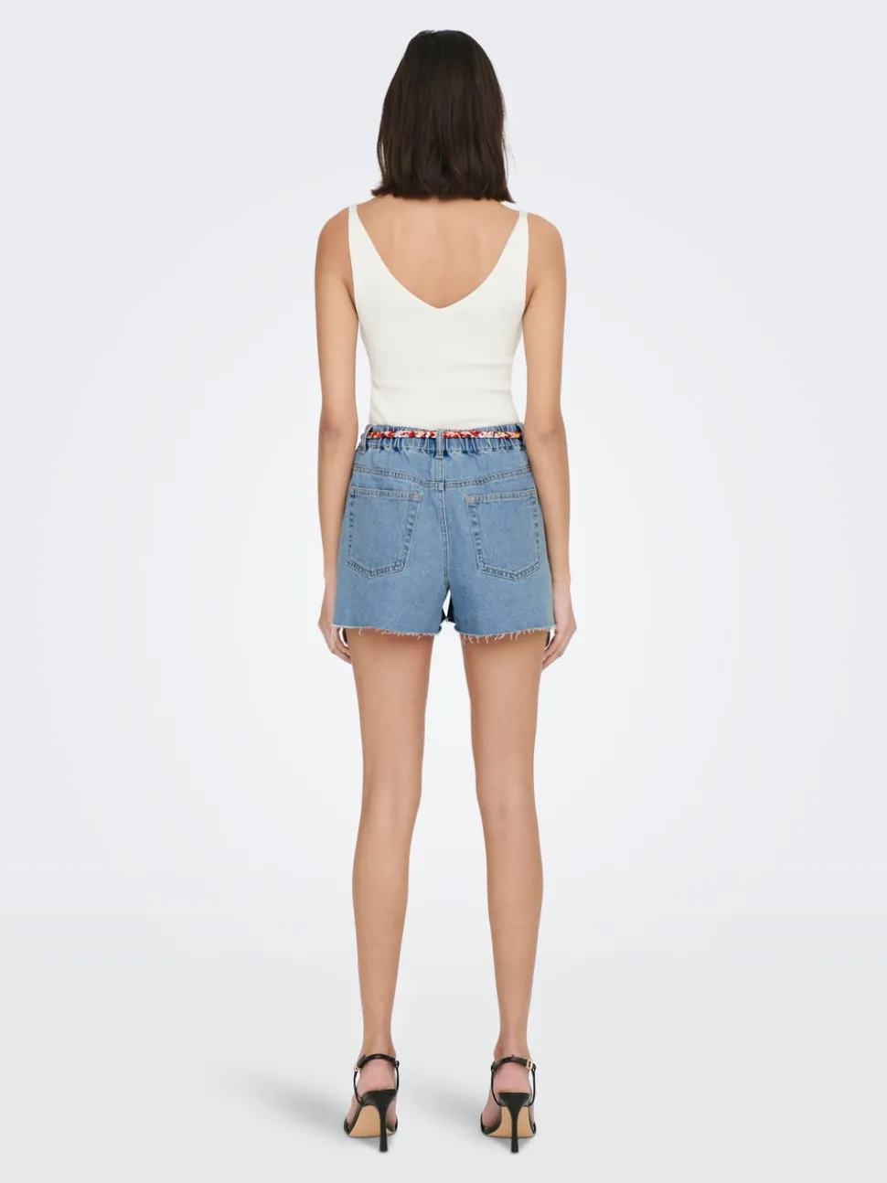 JDYZIGGA Hög midja Lös passform Denimshorts