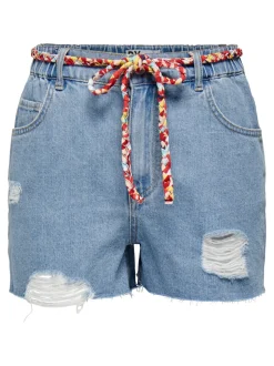JDYZIGGA Hög midja Lös passform Denimshorts