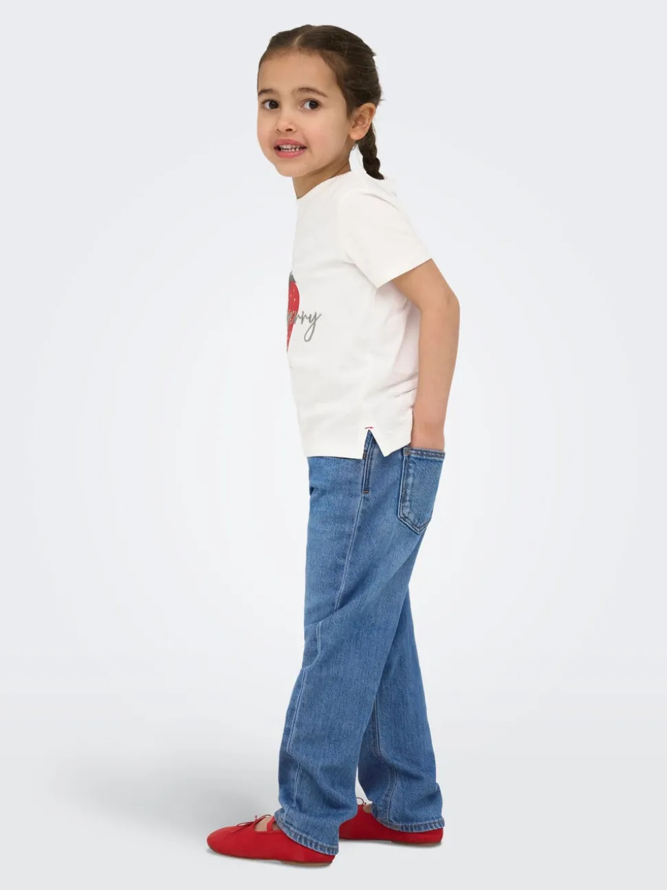 KMGVALENTINE Medelhög midja Rak passform Jeans