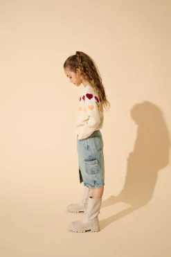 KOGPOSEY Denim Jeanskjol Midikjol