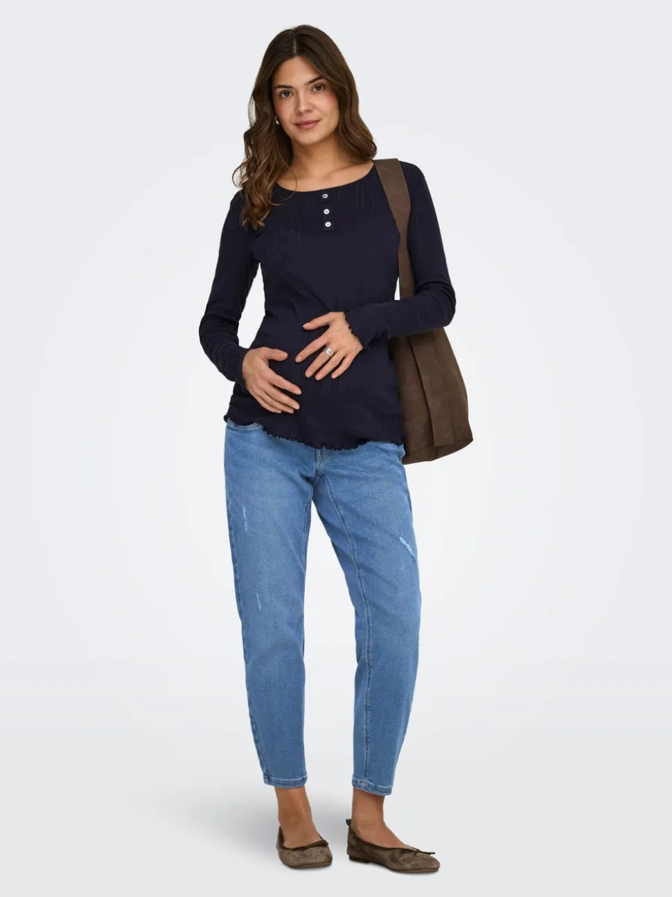 OLMCATWALK Hög midja Mom Fit Ankellängd Jeans