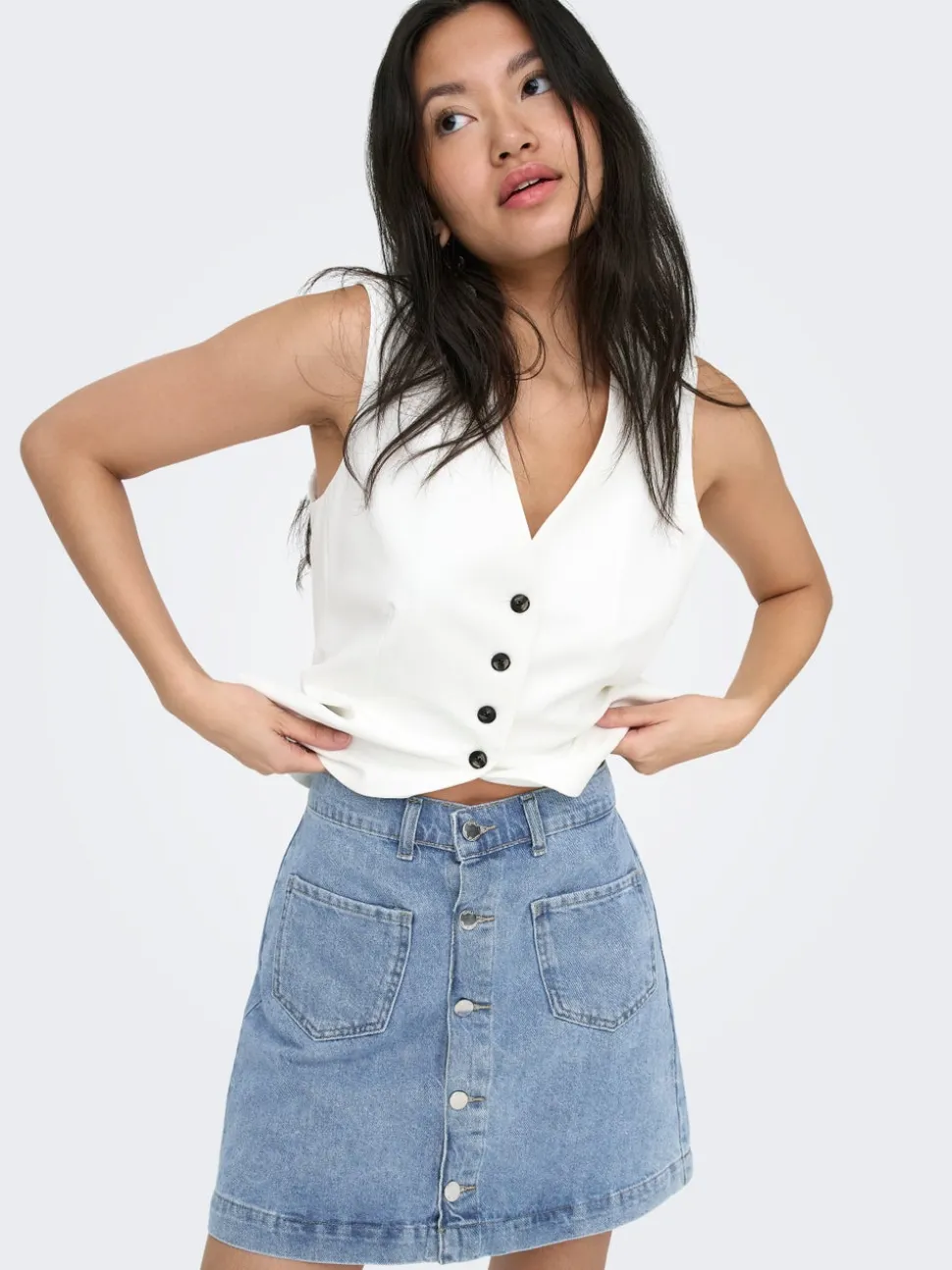 ONLAMAZING Denim Jeanskjol Kort kjol