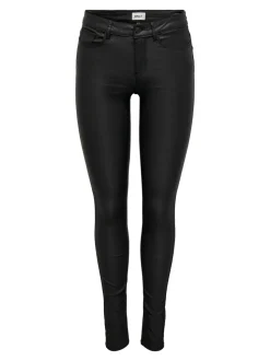 ONLANNE Skinny Fit Byxor i läderimitation
