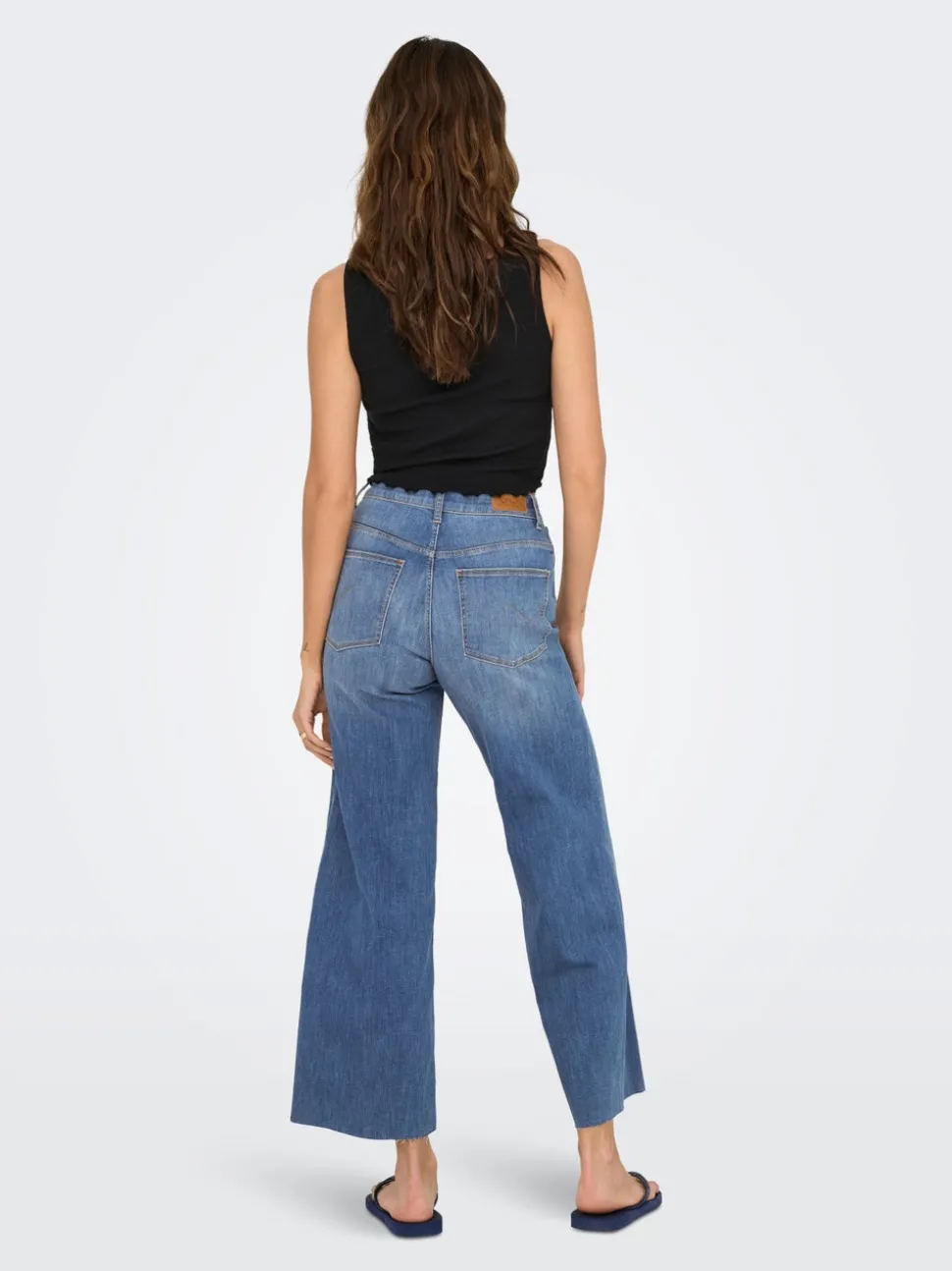 ONLANN-MADISON Hög midja Cropped Fit Jeans