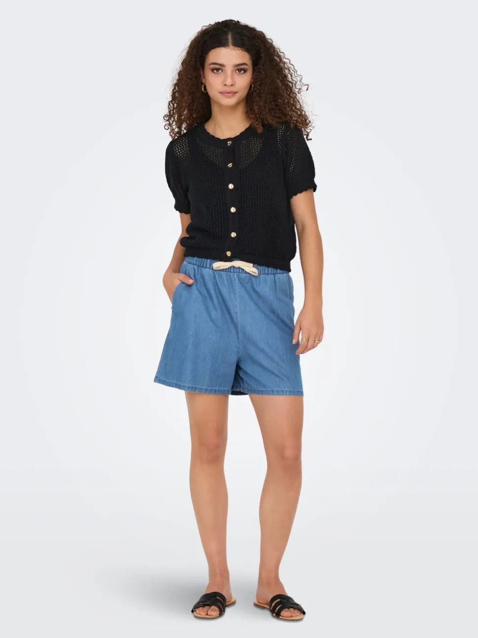 ONLBEA Rak passform Denimshorts