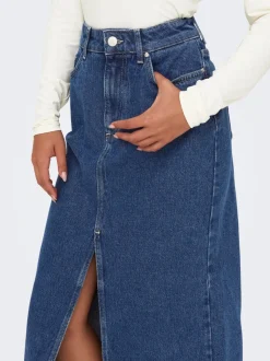 ONLBIANCA Denim Jeanskjol Midikjol