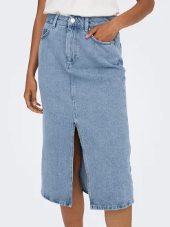 ONLBIANCA Denim Jeanskjol Midikjol