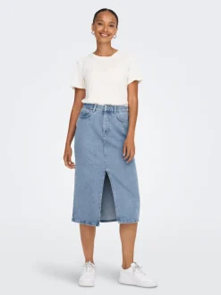 ONLBIANCA Denim Jeanskjol Midikjol