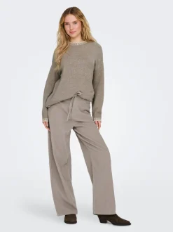 ONLBLEECKER Baggy Fit Byxor med vida ben