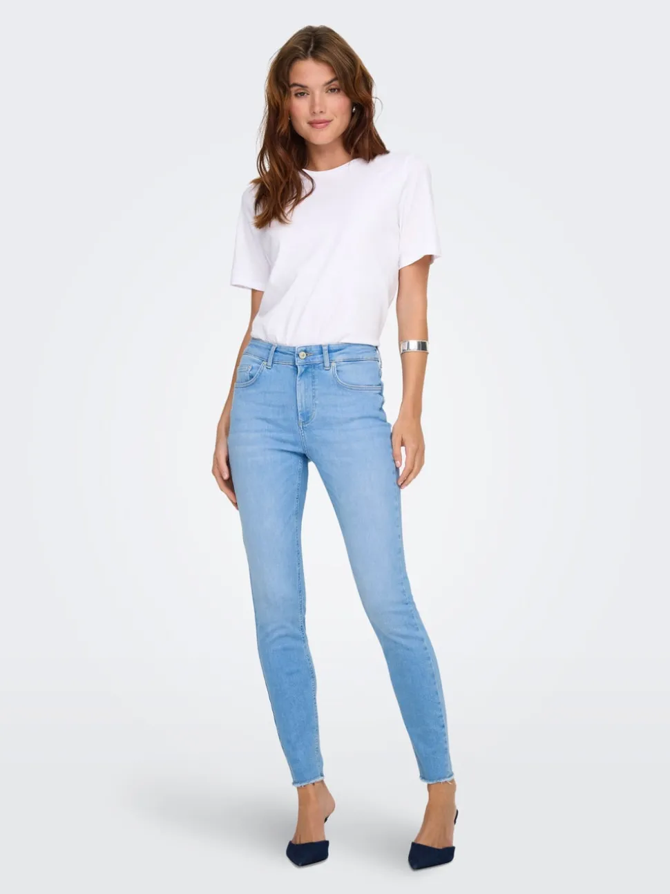 ONLBLUSH Hög midja Skinny Fit Ankellängd Jeans