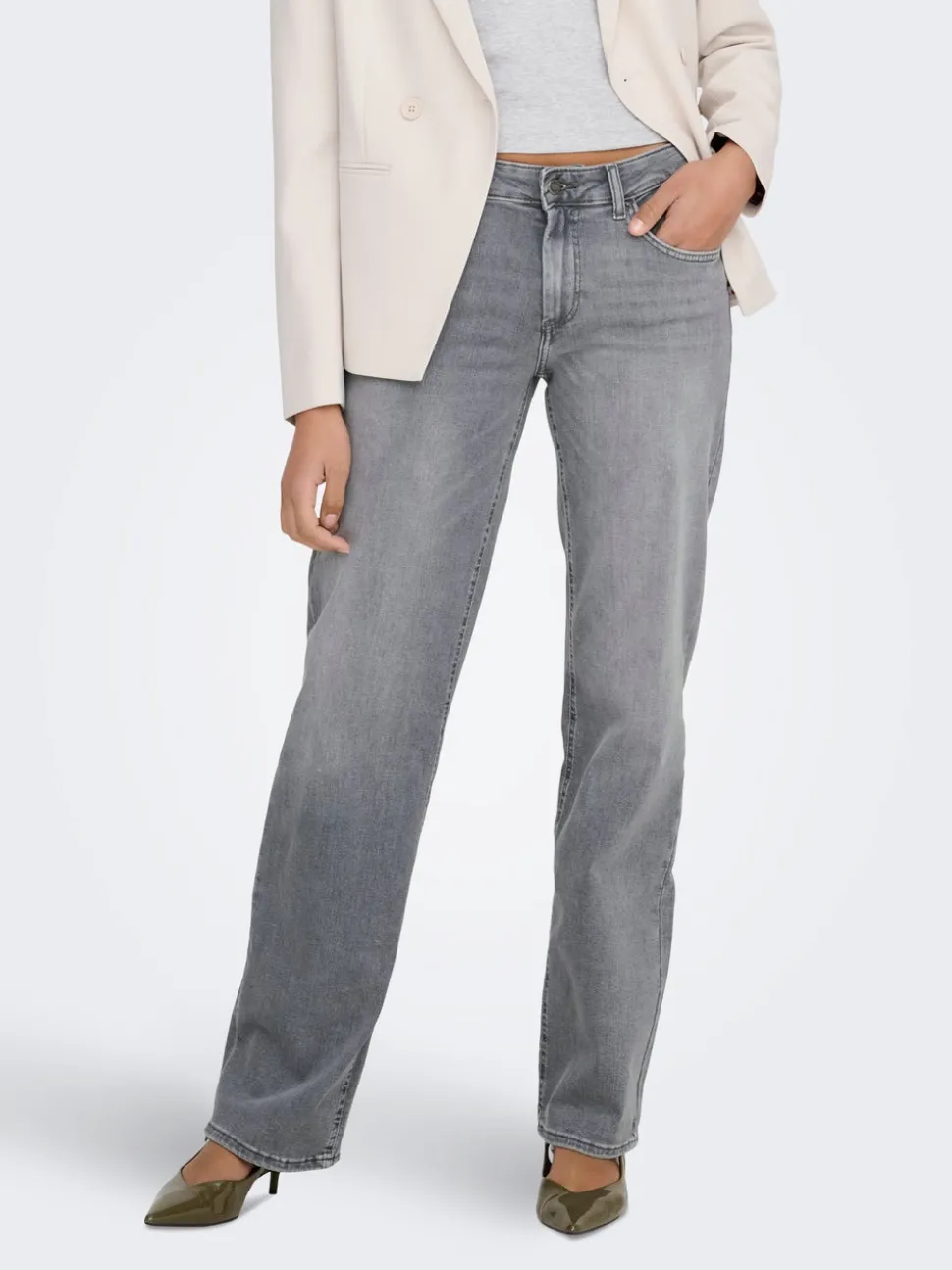 ONLBLUSH Medelhög midja Rak passform Jeans
