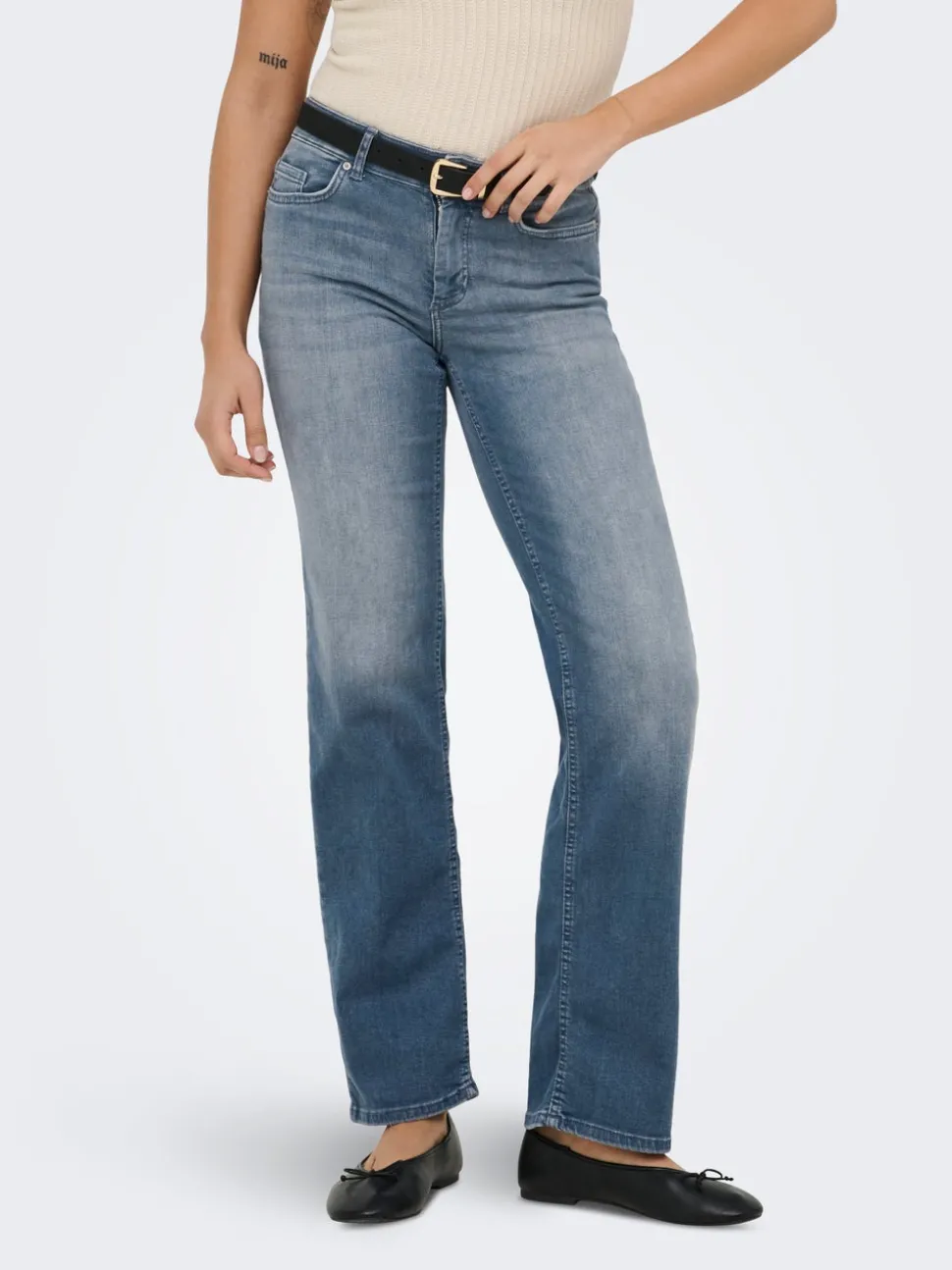 ONLBLUSH Medelhög midja Rak passform Jeans