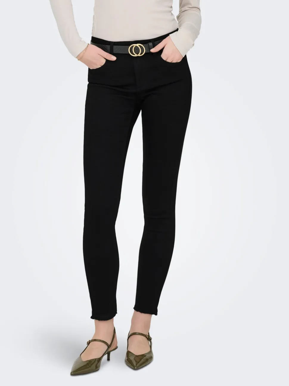 ONLBLUSH Medelhög midja Skinny Fit Ankellängd Jeans