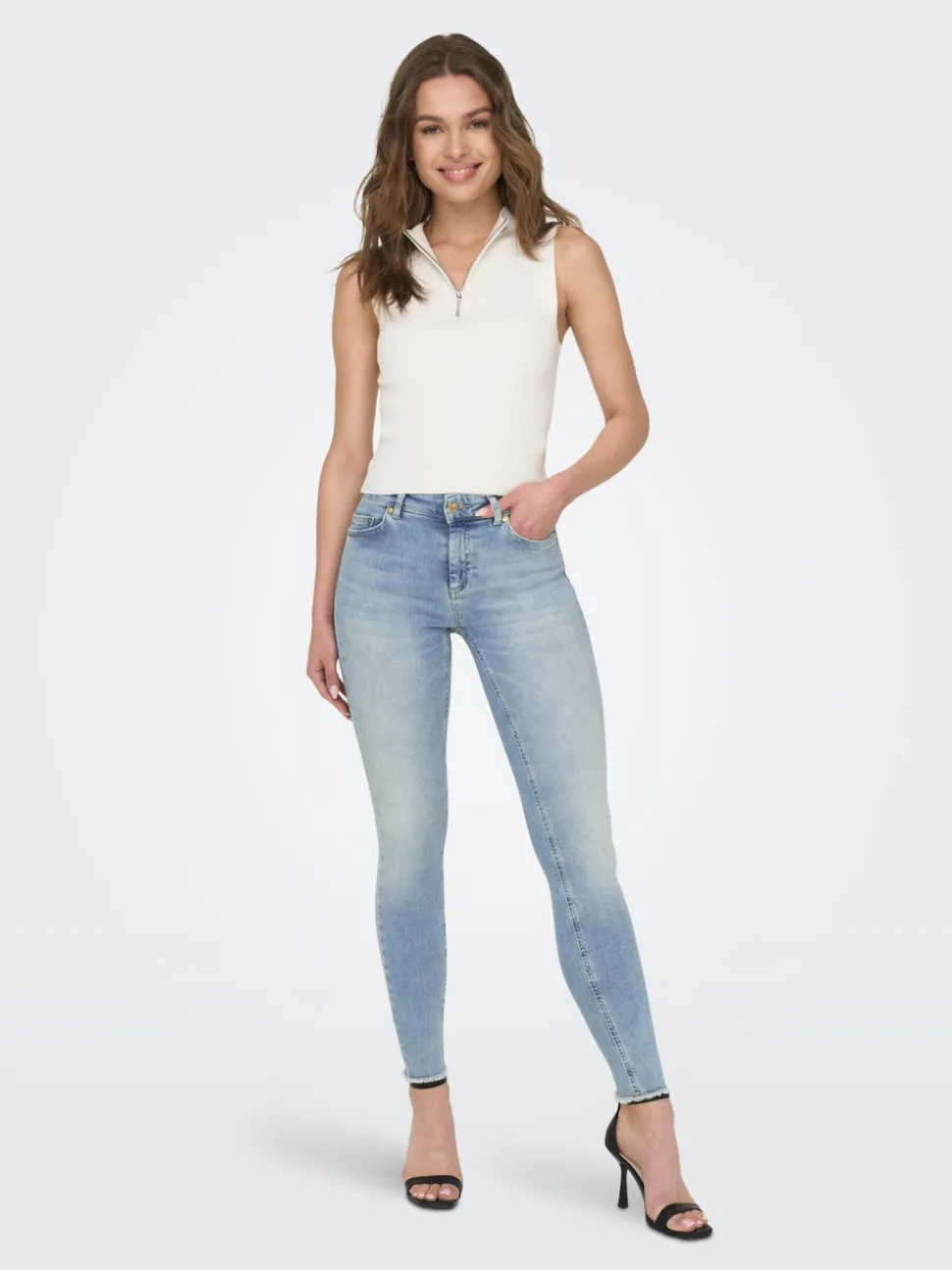 ONLBLUSH Medelhög midja Skinny Fit Ankellängd Jeans