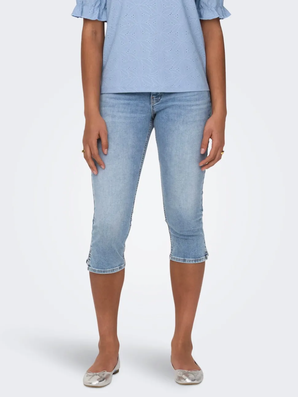 ONLBLUSH Medelhög midja Skinny Fit capri Denimshorts