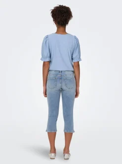 ONLBLUSH Medelhög midja Skinny Fit capri Denimshorts