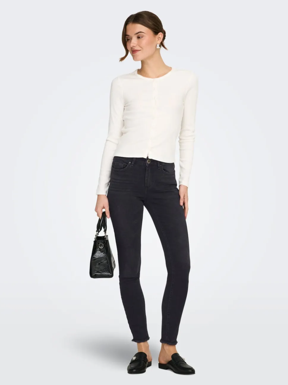 ONLBLUSH Medelhög midja Skinny Fit Ankellängd Jeans