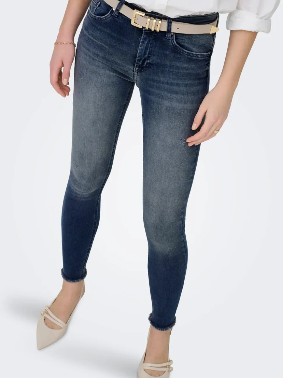ONLBLUSH Medelhög midja Skinny Fit Ankellängd Jeans