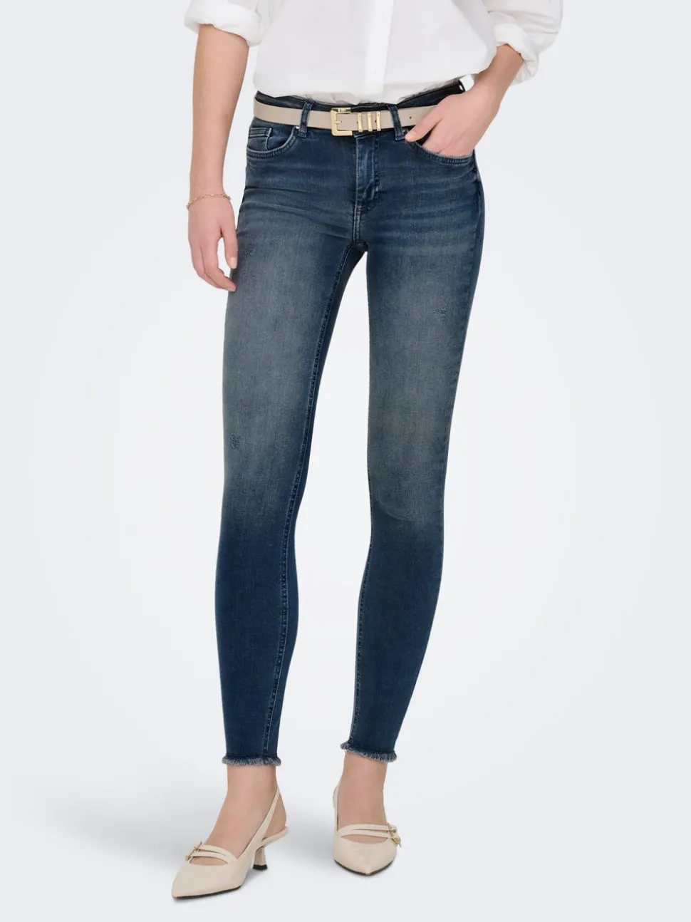 ONLBLUSH Medelhög midja Skinny Fit Ankellängd Jeans