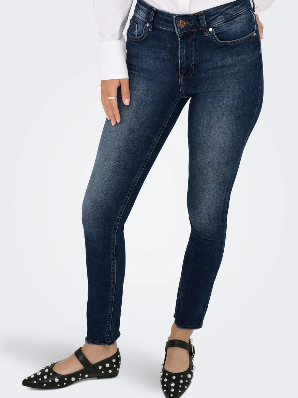 ONLBLUSH Medelhög midja Skinny Fit Ankellängd Jeans