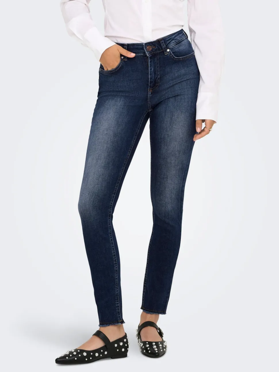ONLBLUSH Medelhög midja Skinny Fit Ankellängd Jeans