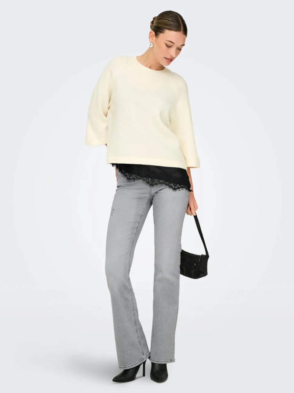 ONLBLUSH Medelhög midja Utsvängd passform Jeans