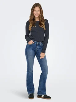 ONLBLUSH Medelhög midja Utsvängd passform Jeans