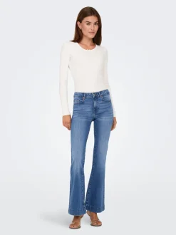ONLBLUSH Medelhög midja Utsvängd retropassform Jeans