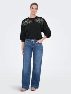 ONLBRENDA Låg midja Vida ben Jeans