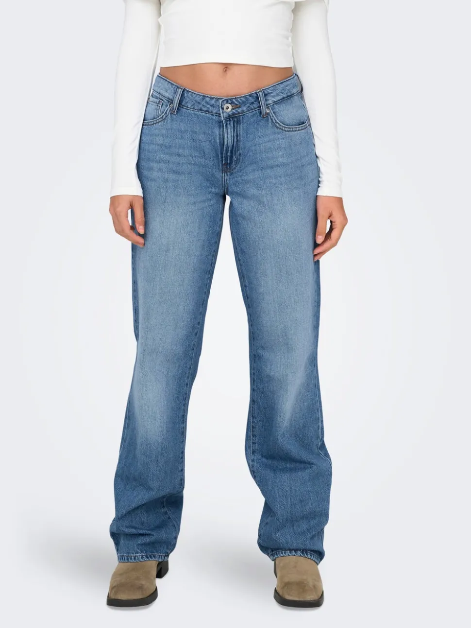 ONLBRITNEY Låg midja Rak passform Jeans