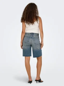 ONLCARO Hög midja Lös passform Denimshorts