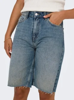 ONLCARO Hög midja Lös passform Denimshorts