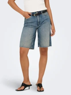 ONLCARO Hög midja Lös passform Denimshorts
