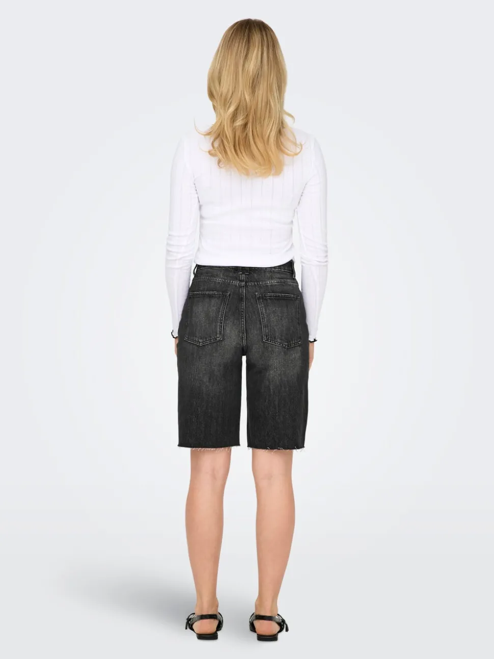 ONLCARO Medelhög midja Lös passform Denimshorts