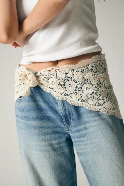ONLCARRIE Medelhög midja Vida ben Jeans
