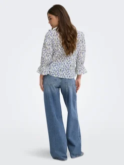 ONLCHARLOT Medelhög midja Vida ben Jeans