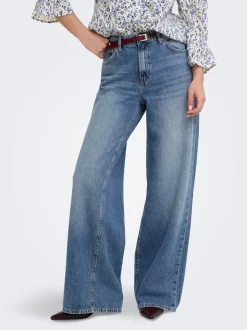 ONLCHARLOT Medelhög midja Vida ben Jeans