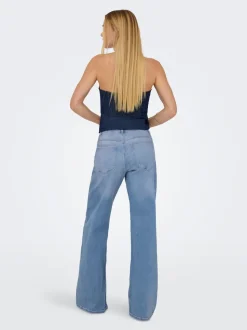 ONLCHRIS Låg midja Vida ben Jeans