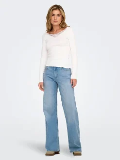 ONLCHRIS Medelhög midja Vida ben Jeans