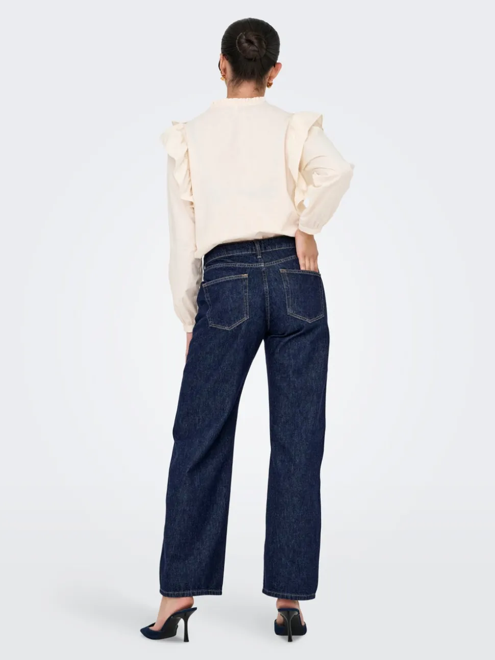 ONLCOBAIN Medelhög midja Vida ben Jeans