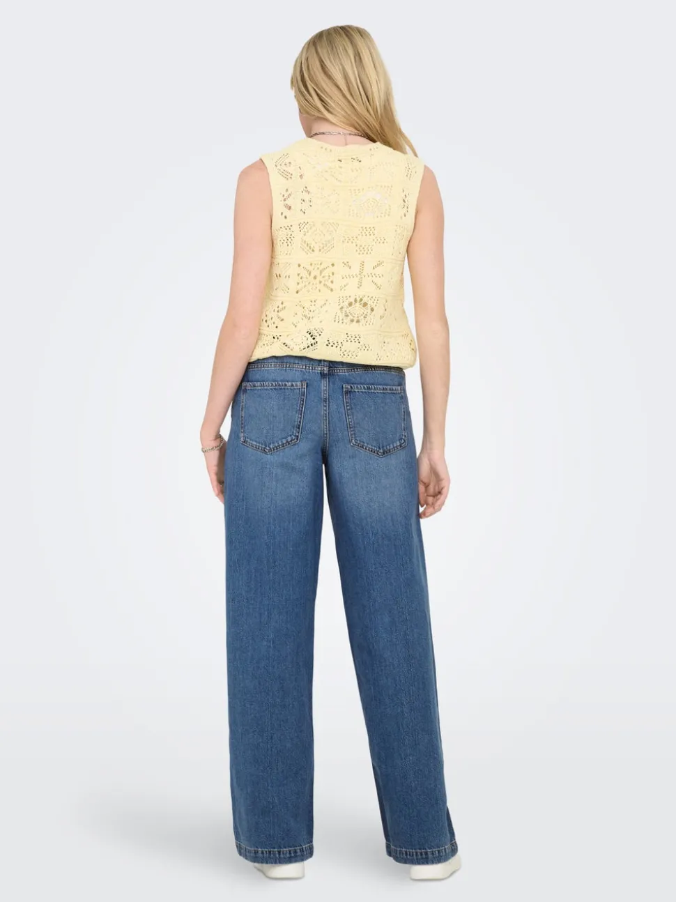 ONLCOMET Medelhög midja Vida ben Jeans