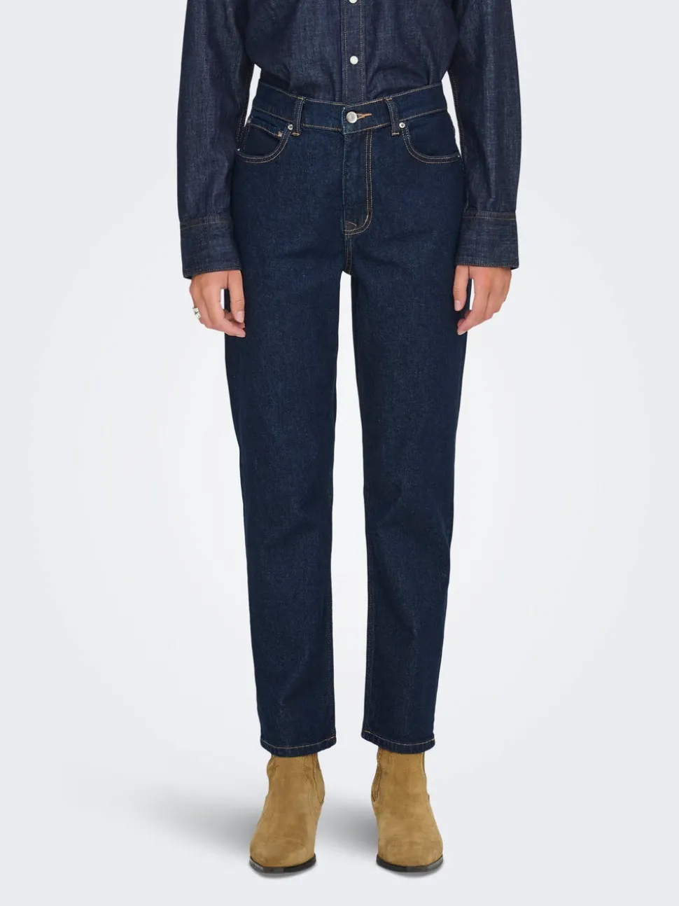ONLELISA Medelhög midja Rak passform Ankellängd Jeans