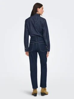 ONLELISA Medelhög midja Rak passform Ankellängd Jeans