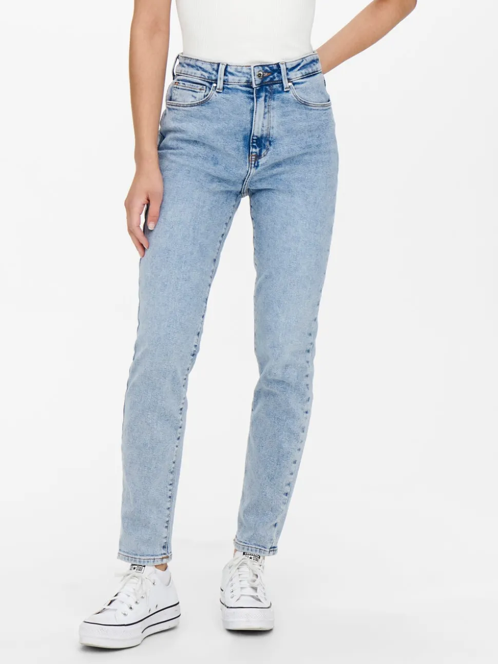 ONLEMILY Hög ankel midja Rak passform Jeans