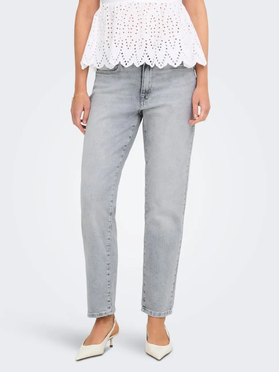 ONLEMILY Hög ankel midja Rak passform Jeans