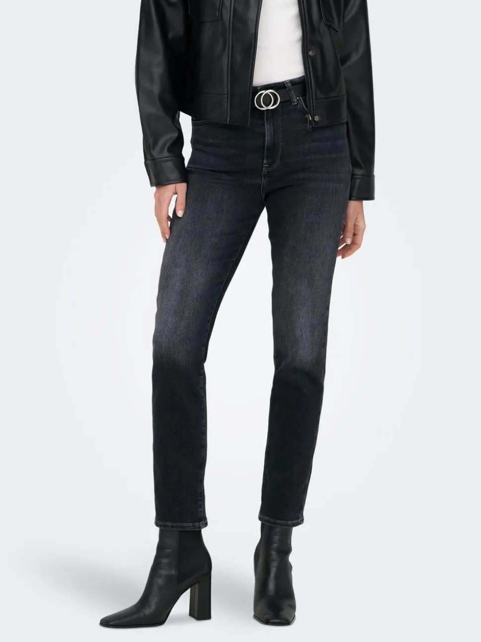 ONLEMILY Hög midja Rak passform Ankellängd Jeans